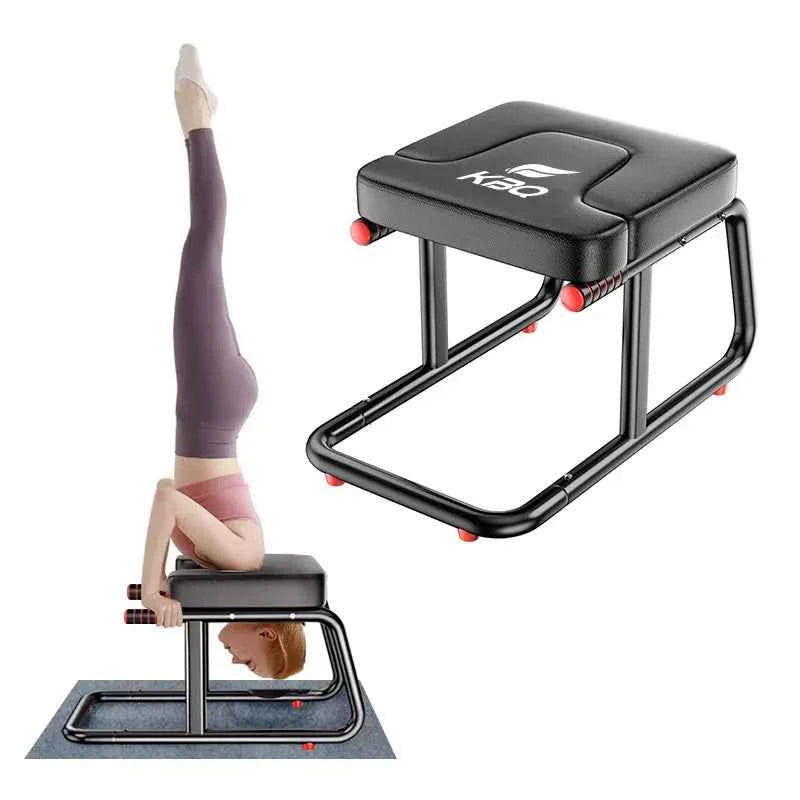 Home multifunctional inverted stool, double armrest yoga headrest bench, vertical yoga chair for balance training