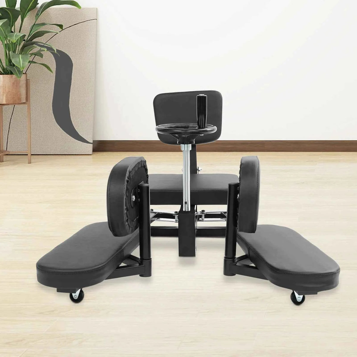 11.8x11.8 Inch Stretching Equipment, Split Stretching Machine with PU Cushion, Horizontal Cross, 220.46 lbs Capacity, for Flexibility,