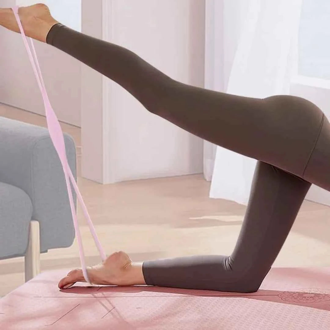 Resistance Bands with Handles. Figure 8 Resistance Band. Elastic Fitness Bands for Home, Yoga, and Gym Workout