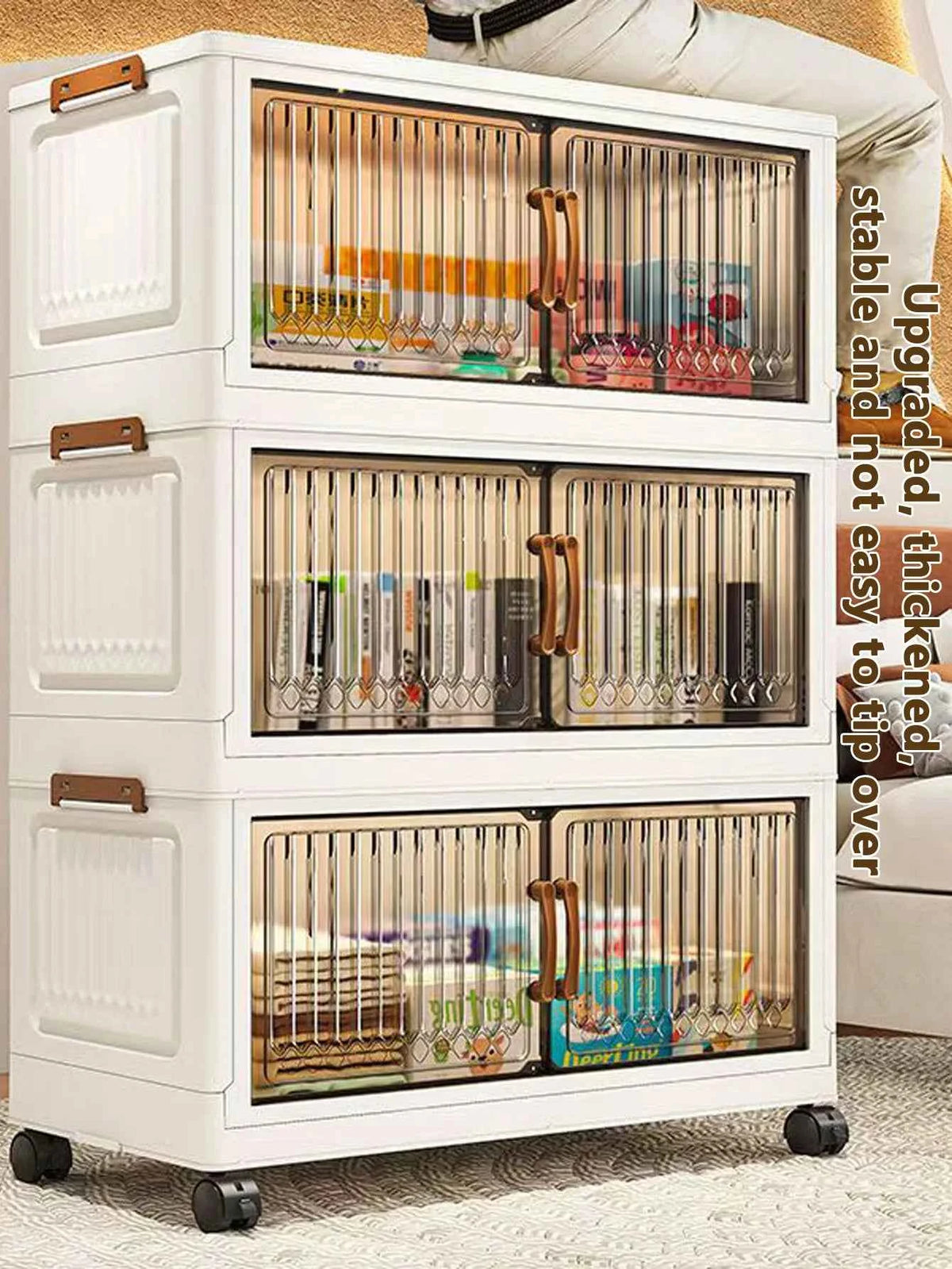 Foldable Storage Cabinet, No Installation Required, Multi-Layer Household Bedroom Clothes and Quilt Storage Cabinet, Extra-Large