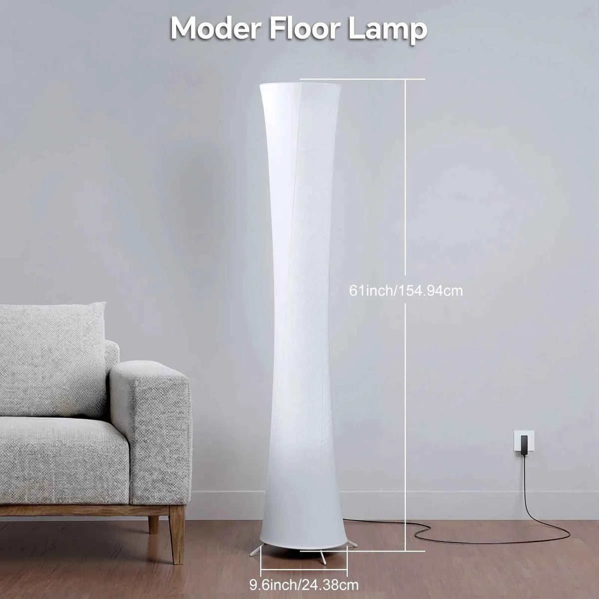 1pc Round Smart Floor Lamp, Modern RGB Corner Lamp with Tyvek Fabric, Music Sync, Remote Control, LED Floor Lamp.