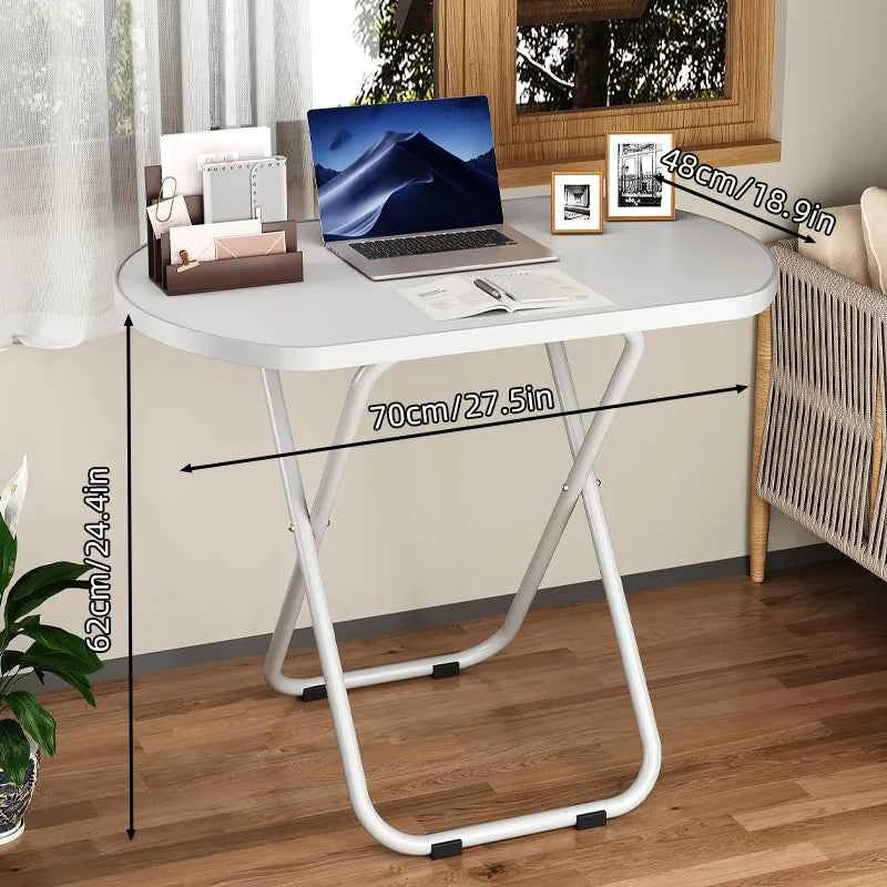 Stable Tray Table With No Assembly Required,  Foldable Snack Tables For Bed/Sofa/ Living Room