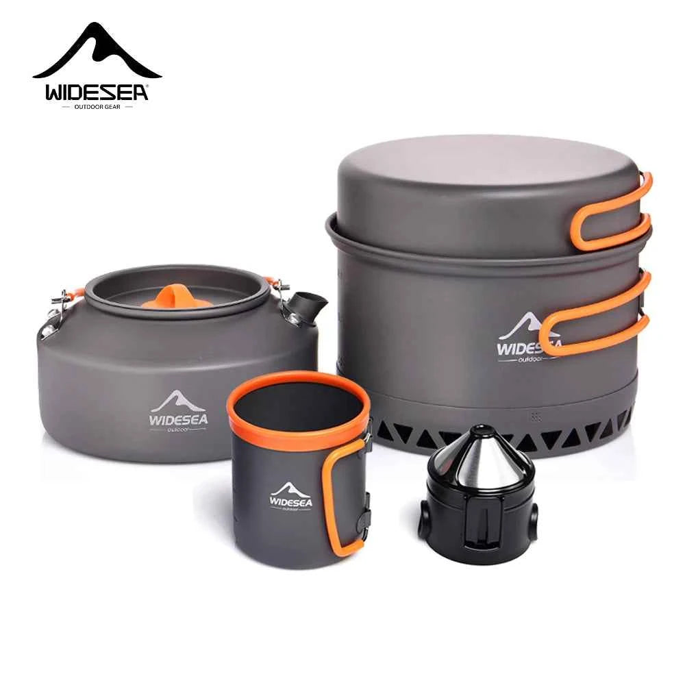 Camping Tableware, Outdoor Cookware, Set Pots,l Tourist kettle, coffee cup,  filte Kitchen Equipment, Gear, Utensils, Hiking, Picnic, Travel