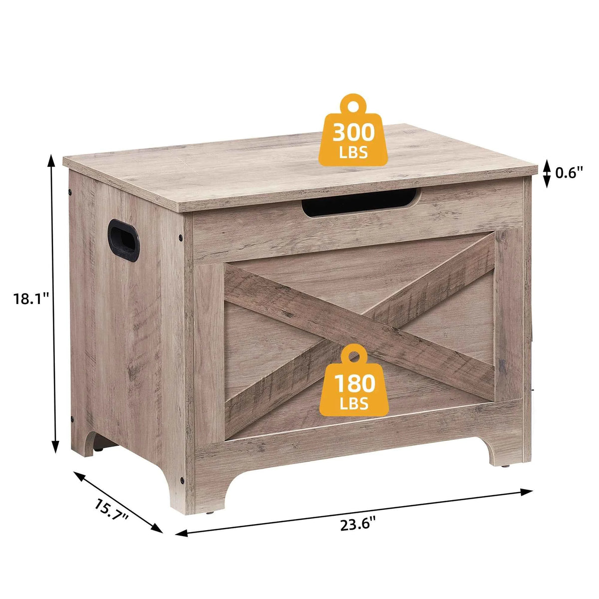 Storage Bench Storage Chest with 2 Safety Hinges Liftable top Shoe Bench Retro Wooden for Entryway, Bedroom, Living Room