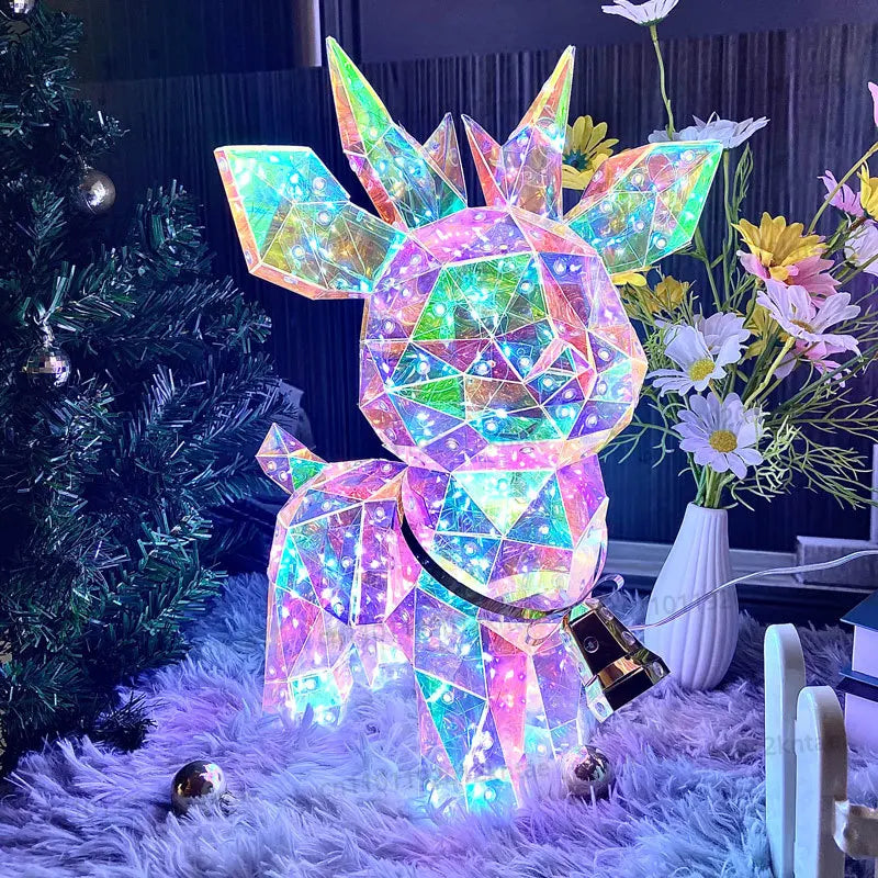 Christmas Colorful Snowman and Reindeer. LED Glowing Santa Claus, Elf, and Gnome Figurines. Christmas Decorations