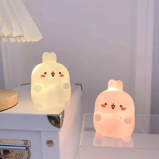 Rabbit Night Light. LED Small Table Light. No need to plug In. Creative Atmosphere Night Light Decoration