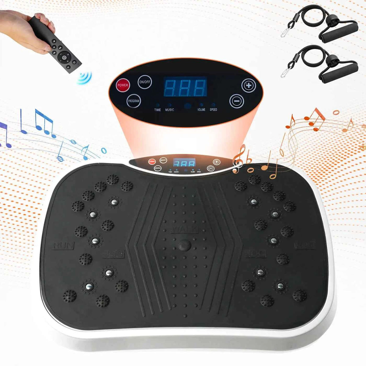 Vibration Plate Exercise Machine. Portable Fat-Burning Machine.  220 lbs limit. Full-Body Workout Shaker. BT Remote Control