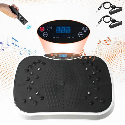 Vibration Plate Exercise Machine. Portable Fat-Burning Machine.  220 lbs limit. Full-Body Workout Shaker. BT Remote Control
