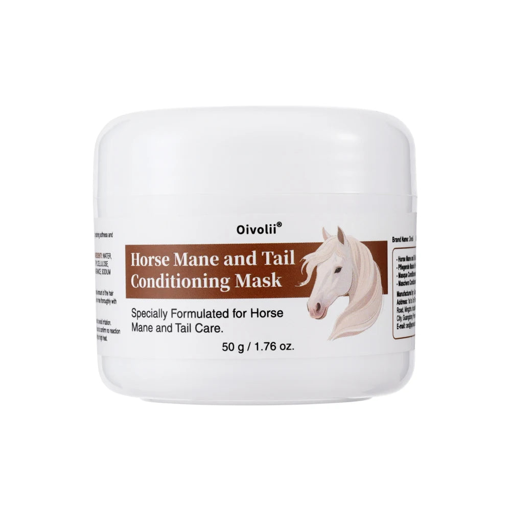 Horse Mane And Tail Deep Conditioning Mask with Nourishing Detangler for Shiny Smooth Manageable Hair. Ideal for All Horse Breeds