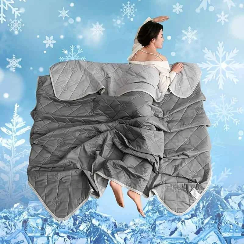 Queen Size Cooling Blanket - Breathable & Lightweight Cooling Comforter, Ice Silk Thin Quilt