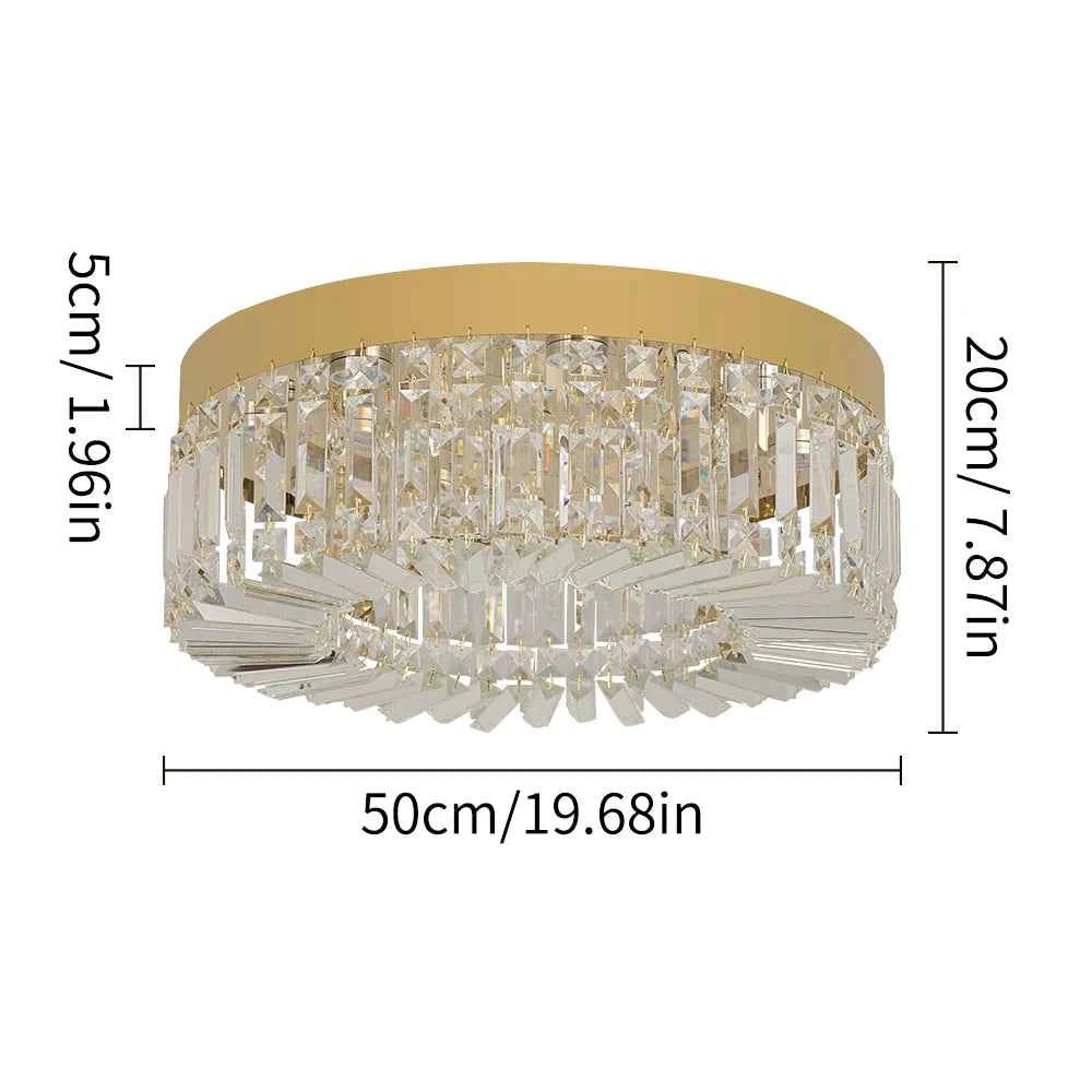 Gold Luxury Crystal Ceiling Lamp.  Modern Chandeliers Decoration. Led Ceiling Lights. Lighting Fixture Diameter 40-50cm