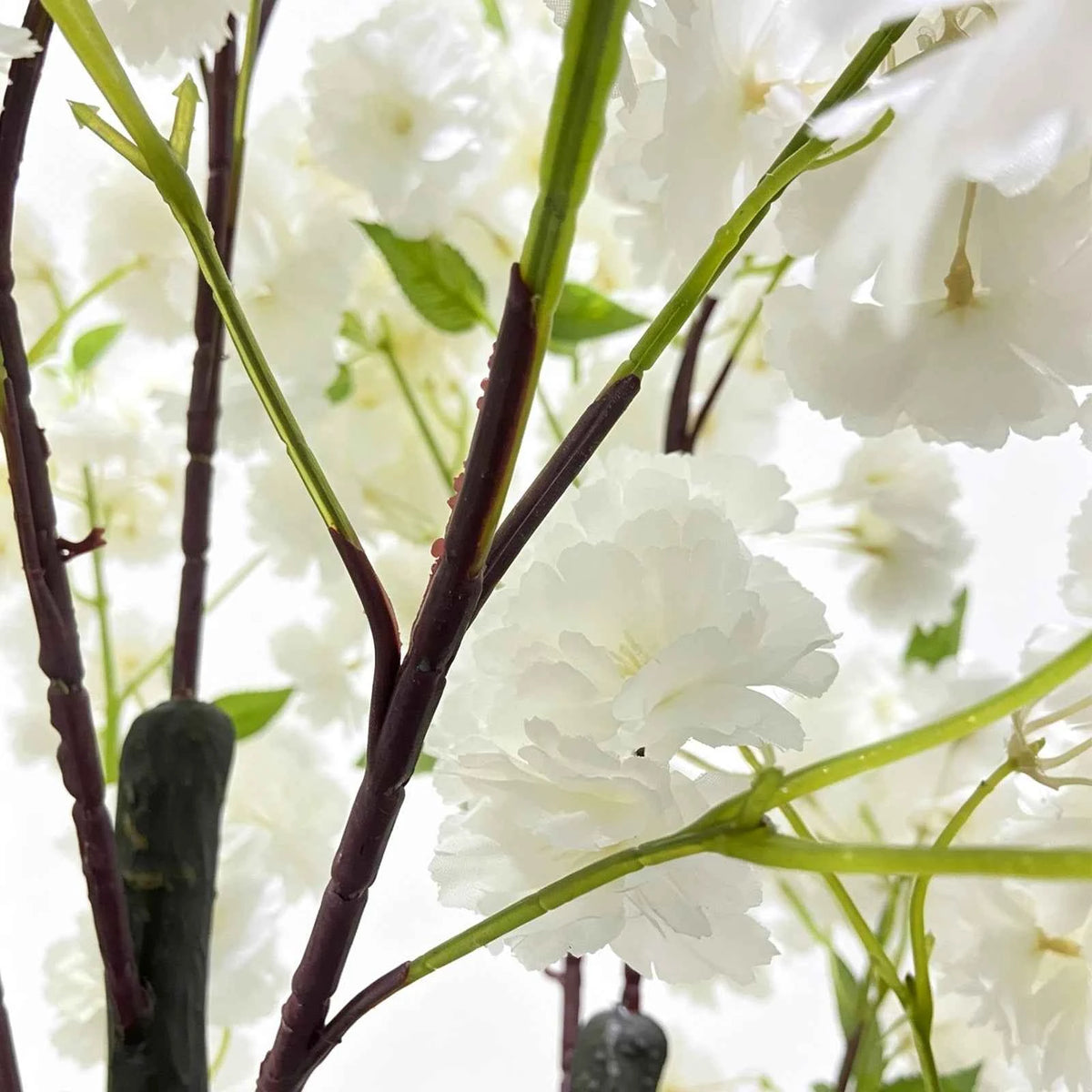 Artificial Cherry Blossom Tree, White Flower Faux Plant in Pot for Home,Office,Wedding,Garden,Party,Hotel Decoration