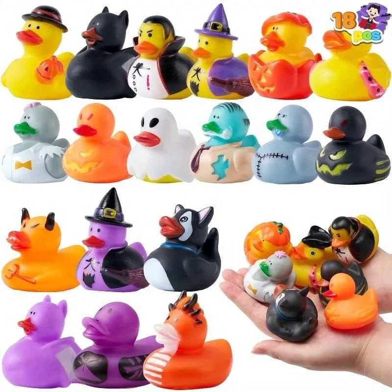 18Pack Halloween Rubber Ducks. Halloween Party Favors. Goodie Bag Fillers. Classroom Prizes & Decorations,