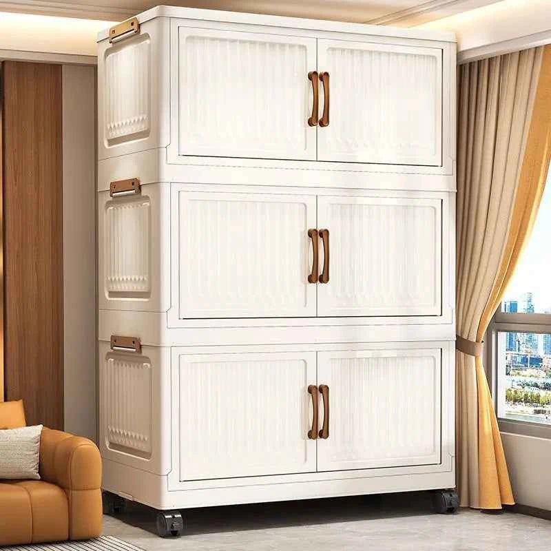 Thickened Home Storage Cabinet .No-Install.  Plastic Cabinet.  Multi-Purpose Organizer