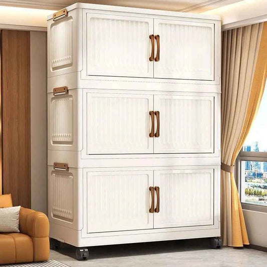 Thickened Home Storage Cabinet .No-Install.  Plastic Cabinet.  Multi-Purpose Organizer