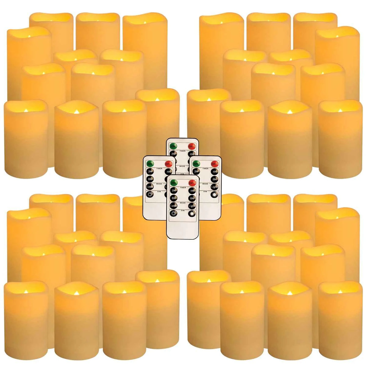 24-144 Units/Set of Waterproof Indoor Flameless LED Candle Lights. Party Supplies for Gatherings and Festivals