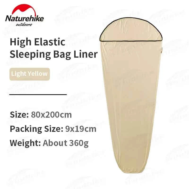 Naturehike Outdoor Camping Sleeping Bag Liner, High Elasticity, Portable Ultralight Travel Sheet. Mummy Portable Sleeping Bag Liner