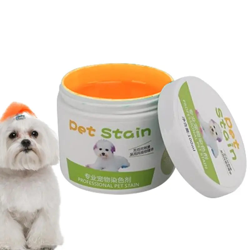 Pet Hair Dye Cream, 100ML, Pet Hair Coloring Cream, Easy To Use. Pet Hair Dye Plant Extract. Bright Color Pet Hair Dye