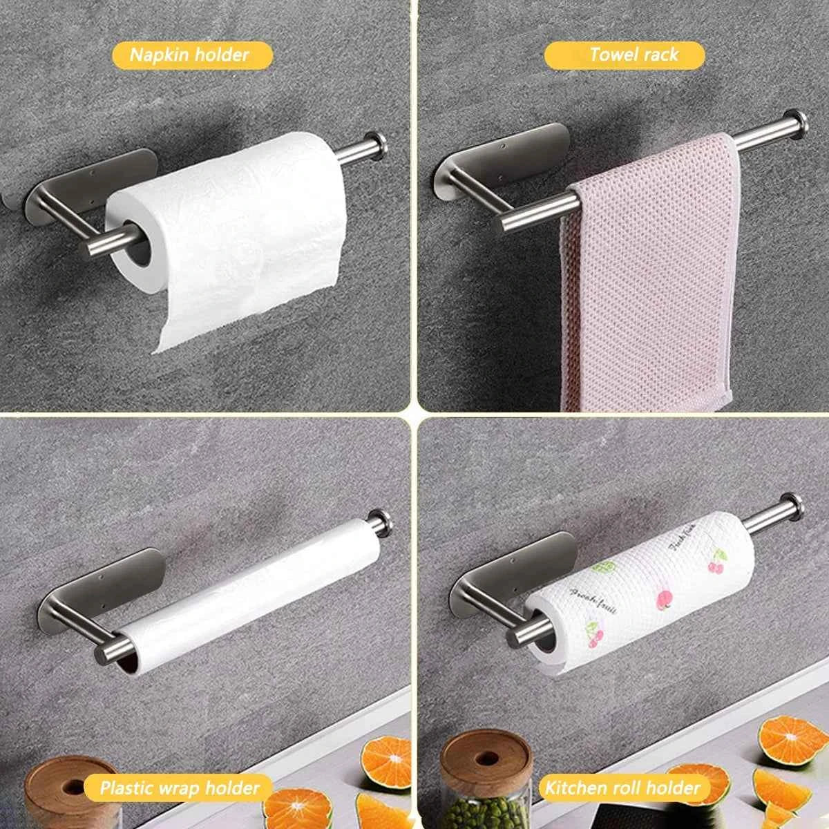 Paper Towel Holders With Adhesive Roll For Small Spaces.