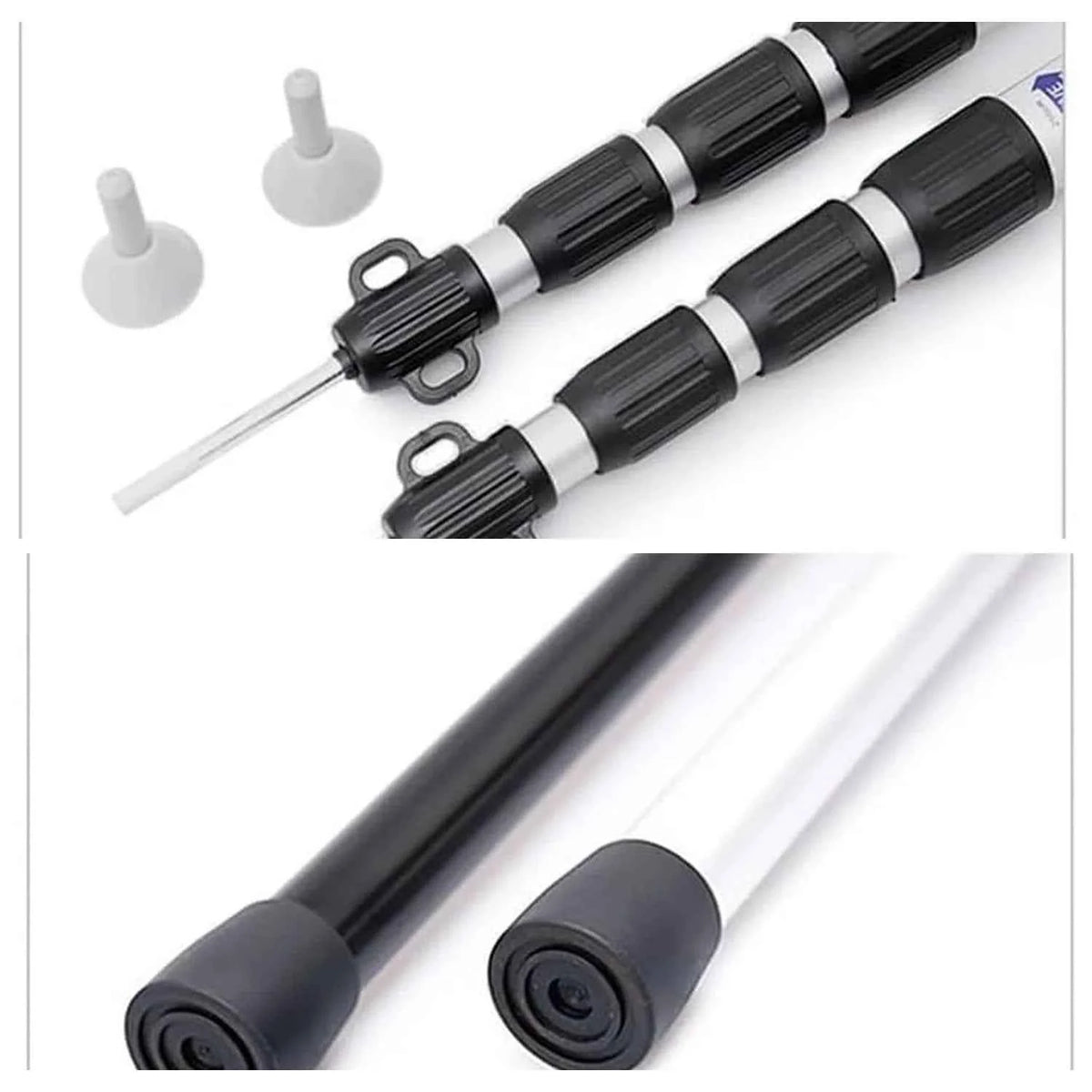 Adjustable Aluminum Telescopic Canopy Poles. Heavy Duty Wind Resistant Camping Awning Support Rods
