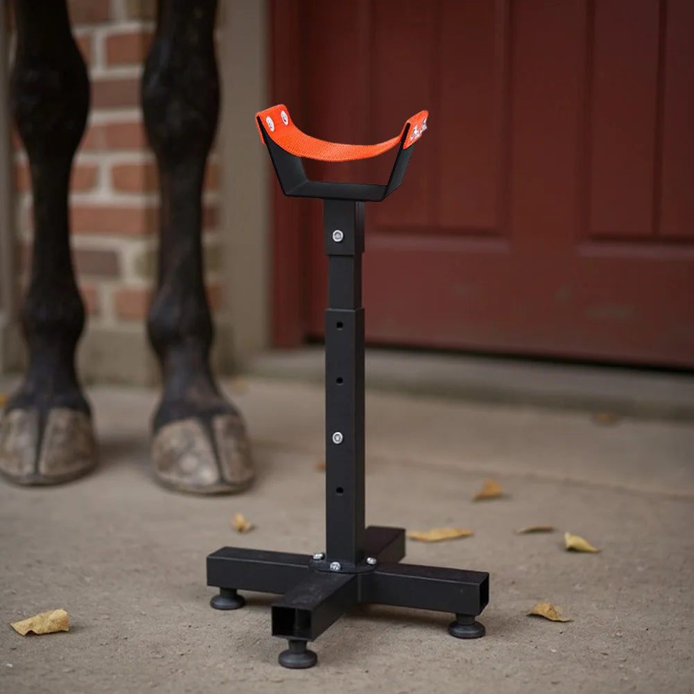 Metal Horse Hoof Stand for Blacksmith or Farrier.  Hoof Jack. Farrier Stand for Veterinary Instruments