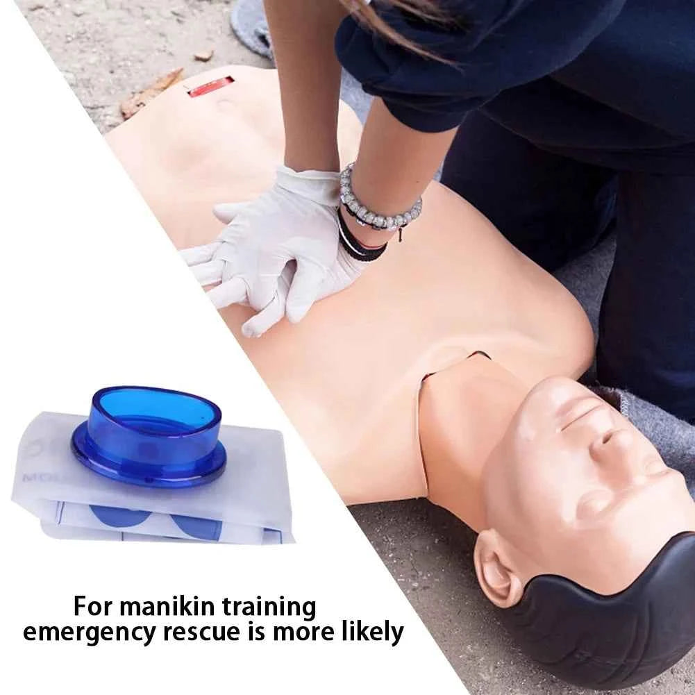Disposable First Aid Breathing Respirator.  Mouth to Mouth CPR. Face Shield.  Artificial Respiration Breathing Mask. Emergency Rescue
