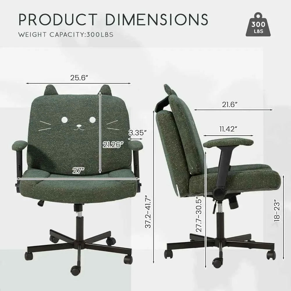 Criss Cross Office Chair with Arms, Castors and Extra Wide Seat for Comfortable Home and Office Use