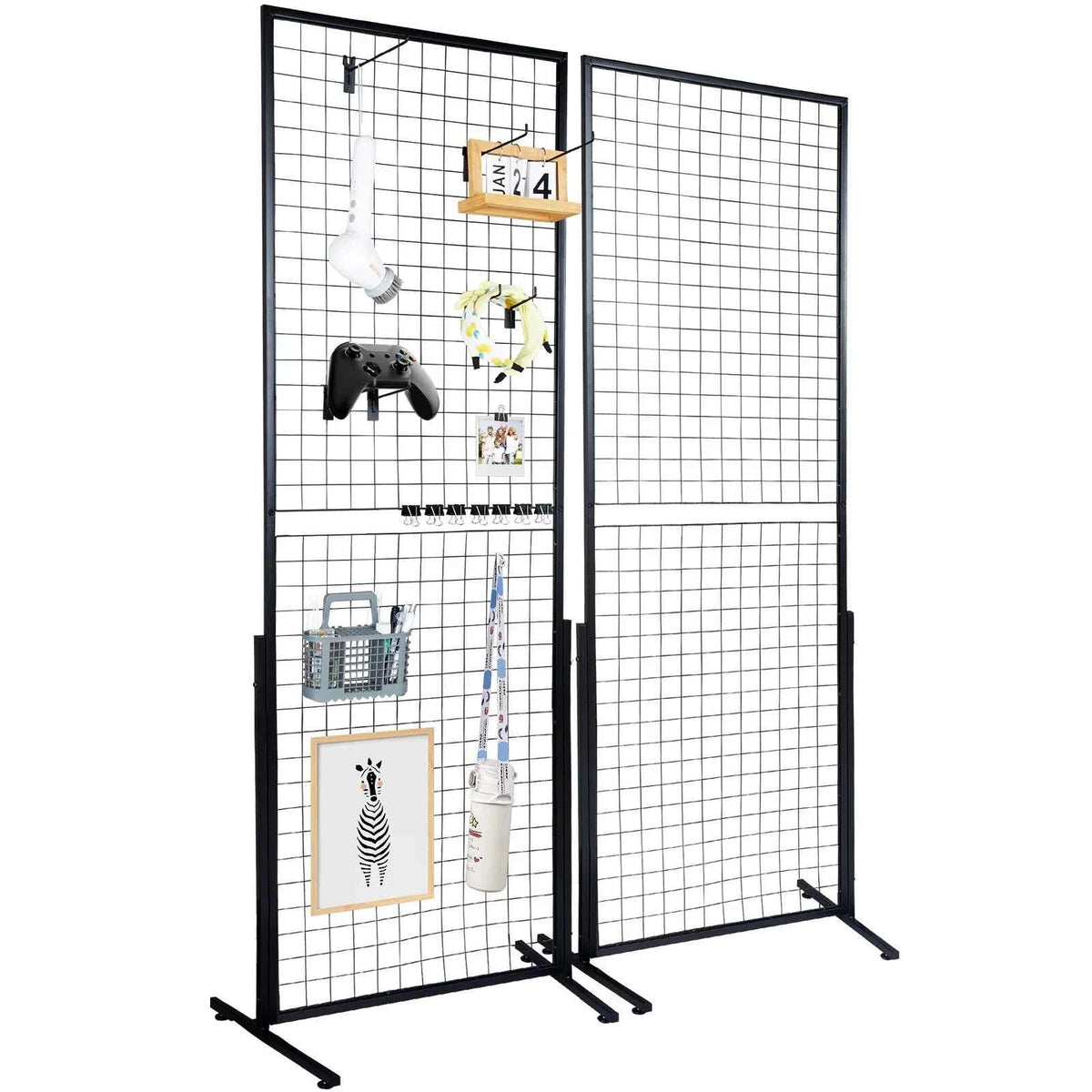 Tower Wire Gridwall Display Racks. Double Side  for Art Craft Shows, Retail Shop w/ Hooks And More