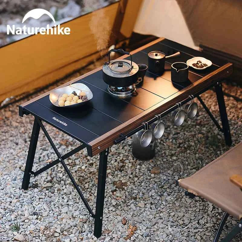 Naturehike Camping Folding Aluminum Alloy IGT Table. Multifunctional Portable for BBQ Grill Table, Outdoor Picnic Cooking Table