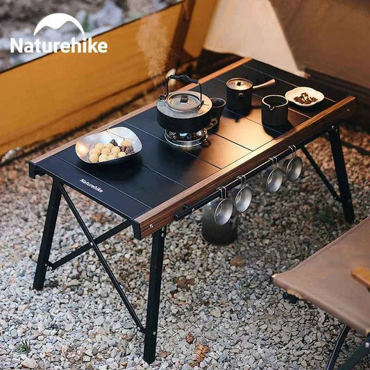 Naturehike Camping Folding Aluminum Alloy IGT Table. Multifunctional Portable for BBQ Grill Table, Outdoor Picnic Cooking Table