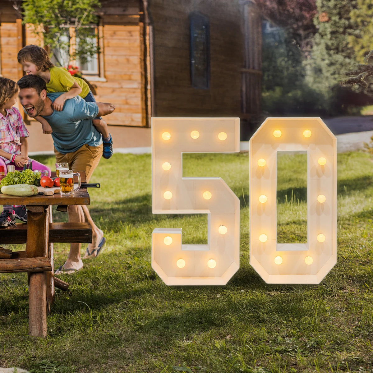 30/40/50/60 LED Light Up Numbers. 30th/40th/50th/60th Birthday Party Decoration Light Up Numbers 