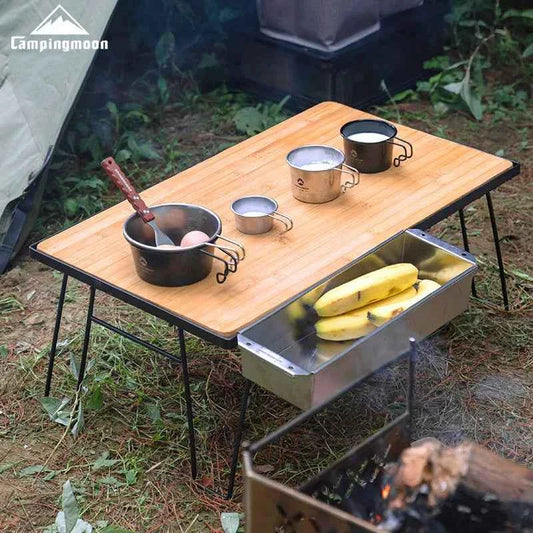 CAMPINGMOON T-230  Simple Field Rack Folding Table, Iron. Multi functional Outdoor. table  Can be Multi layer Paired