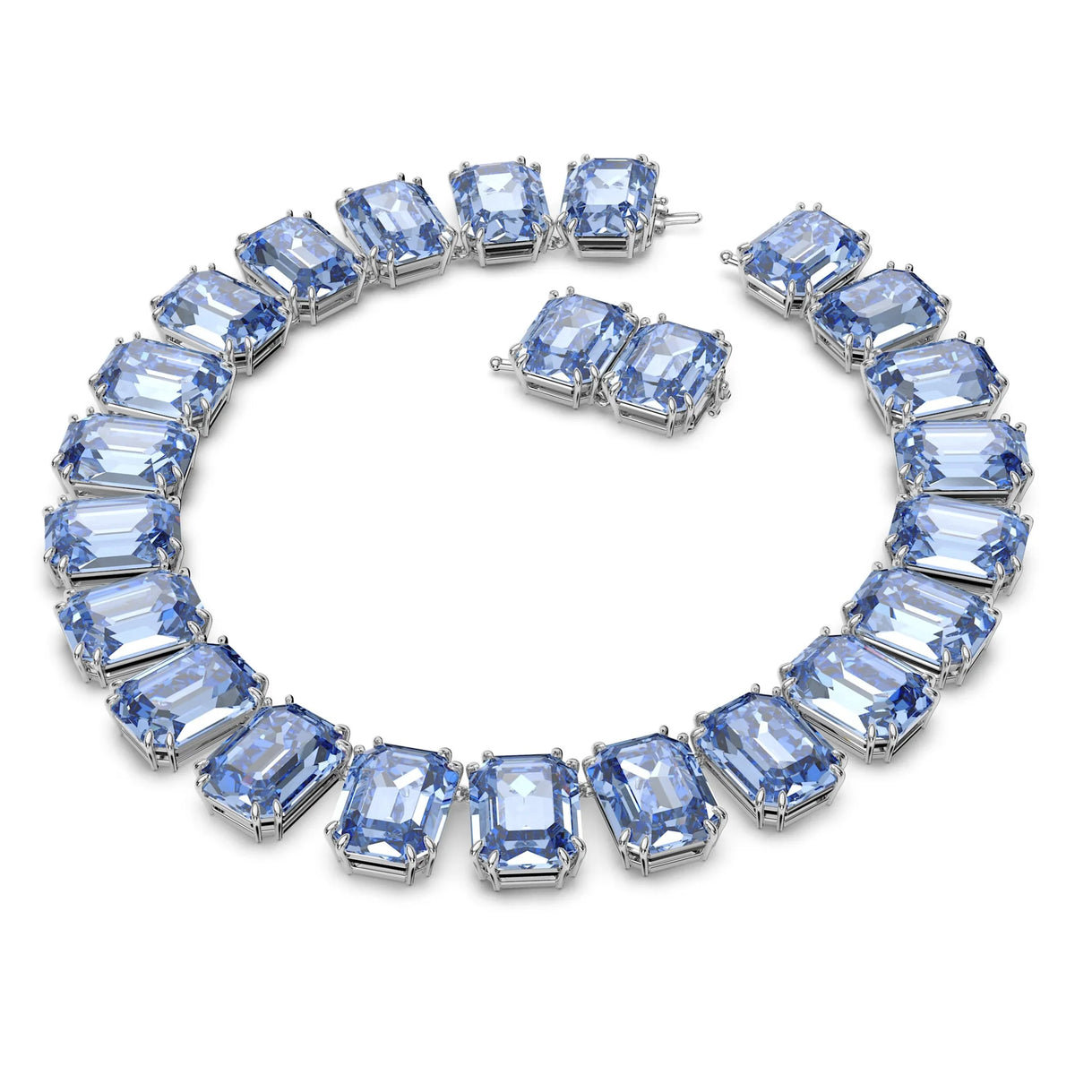 2026 New Product: Gold Collar, Austrian Purple Crystal Pendant, Luxurious Square Sugar, High Grade Bracelet