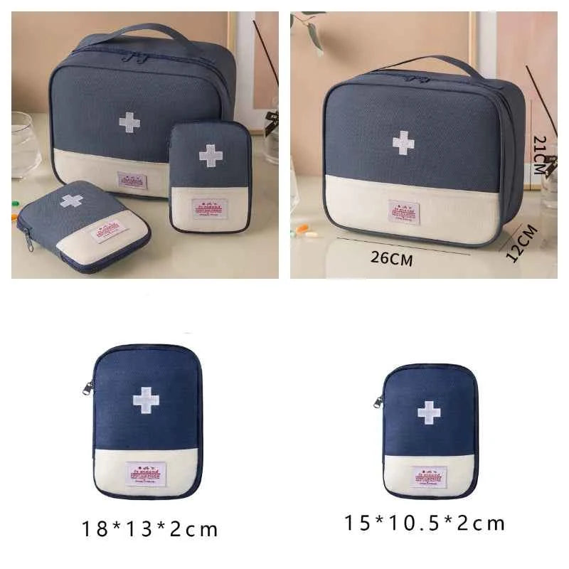 3Pcs Portable Emergency Medical Storage Bag Set, Multipurpose First Aid Kit Organizer for Home, Camping, Travel, Outdoor