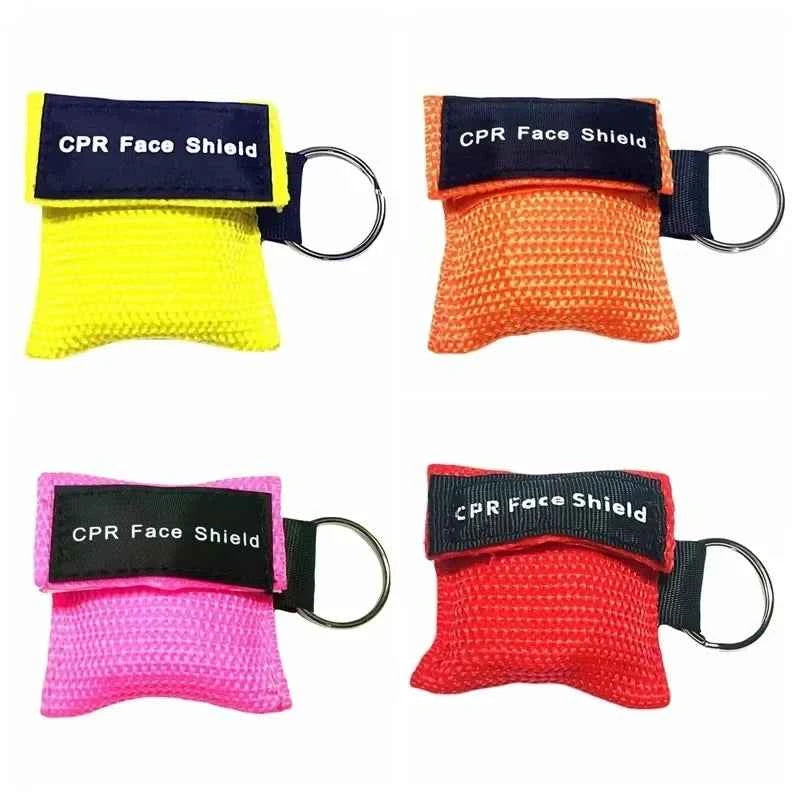 1~10pc Outdoor Rescue Health Care Tools.  Jetting Resuscitator Mask Key chain. First Aid Emergency Face Shield CPR Mask Professional
