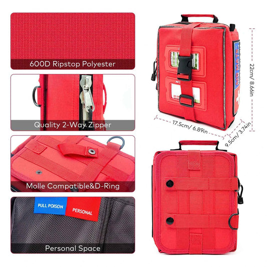 M Molle Professional First Aid Kit Full /Empty Emergency Survival Kit .Trauma Bag for Cycling, Camping ,Hiking, Travel, Outdoor, IFAK