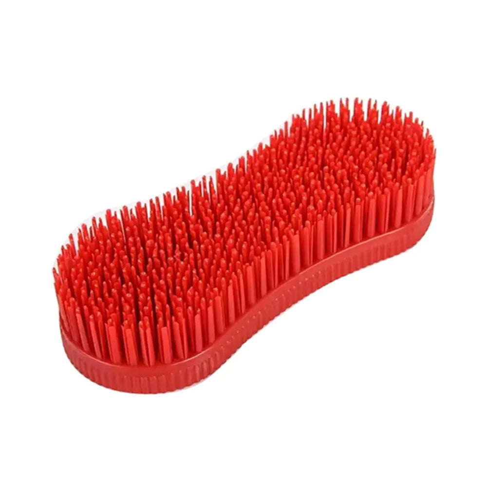 1Pcs Colorful Horse Grooming Brush. Silicone Plastic Horse Accessories .Hard Bristle Equestrian Massage Tool