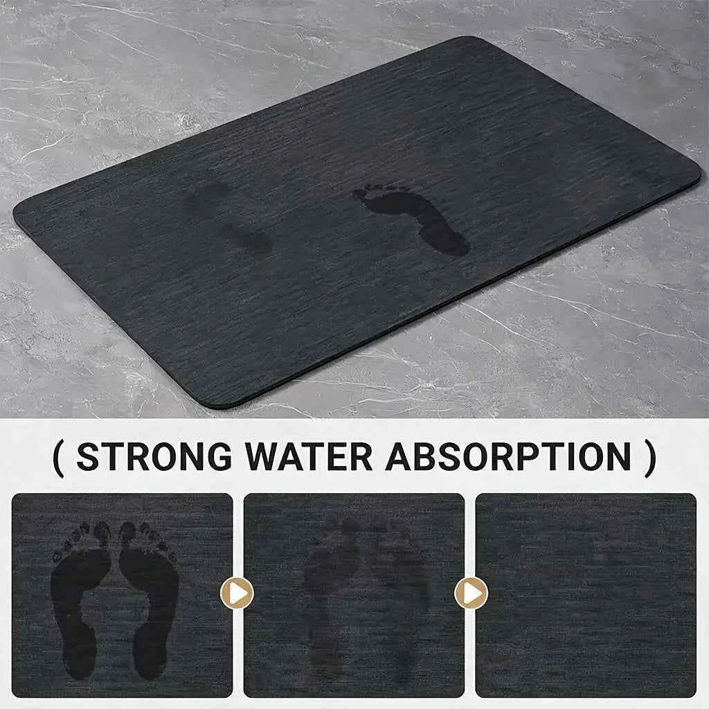 Long Kitchen Runner Floor Mat. Diatomaceous Earth Rubber Backed. Non Slip, Absorbent Thick Rug for Bathroom and Entrance