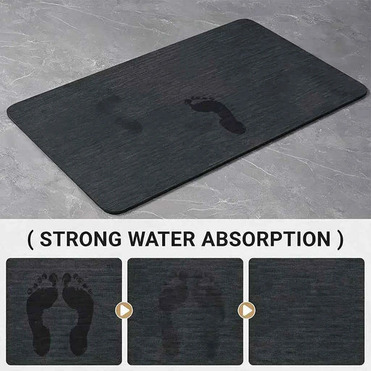 Long Kitchen Runner Floor Mat. Diatomaceous Earth Rubber Backed. Non Slip, Absorbent Thick Rug for Bathroom and Entrance
