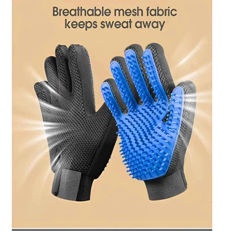 Pet Hair Glove  For Grooming, Cleaning, And Massage