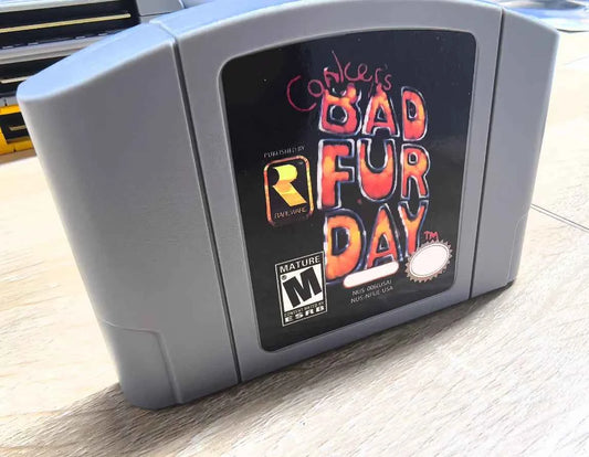 N64  Conkers Bad Fur Day, USA NTSC Version 64 Bit Console Video Games Cartridge. Collection, Gifts, Toys