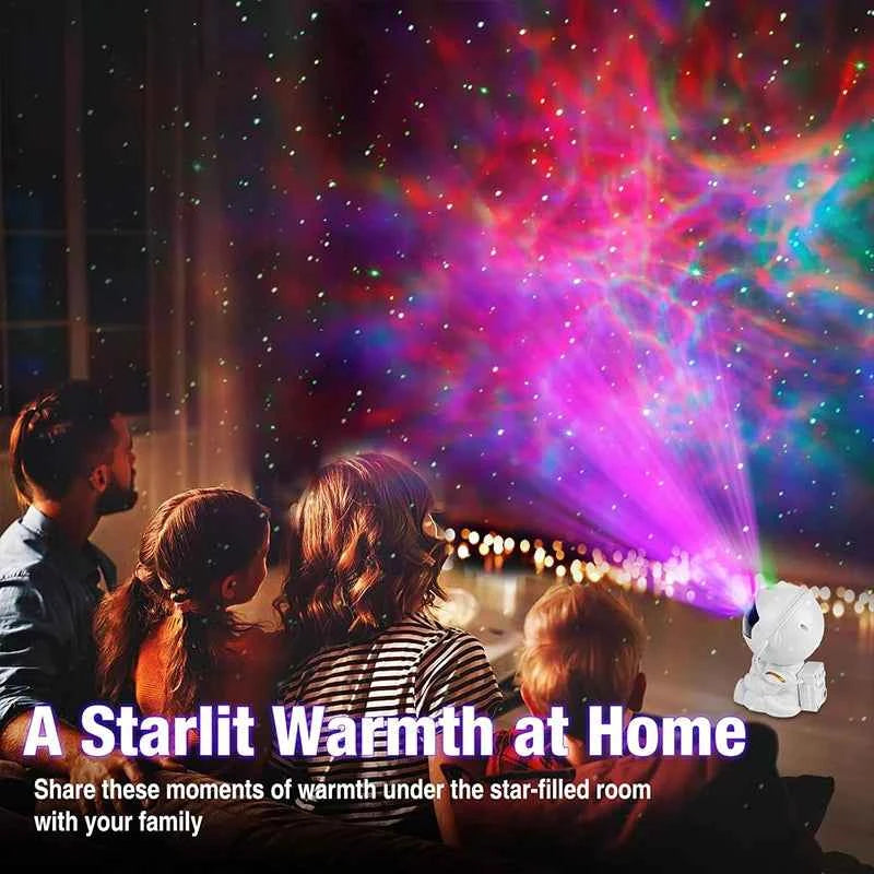 Galaxy Light Projector Featuring Various Nebula Settings, an Astronaut Design with Remote Control,