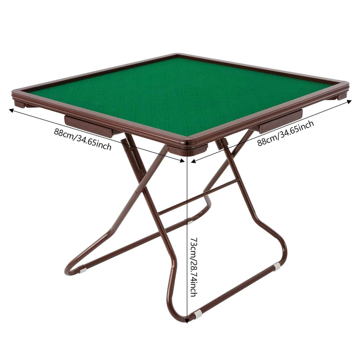 Foldable Square portable table. Wood Board, Velvet Desktop. Q195 Plastic Steel Frame. 150KG Load Noise Reduction, Anti-slip. Table Leg Rounded, Safe Corners. Built-in 4 Cup Holders & 4 Hidden Storage Drawers. Raised Anti-slip