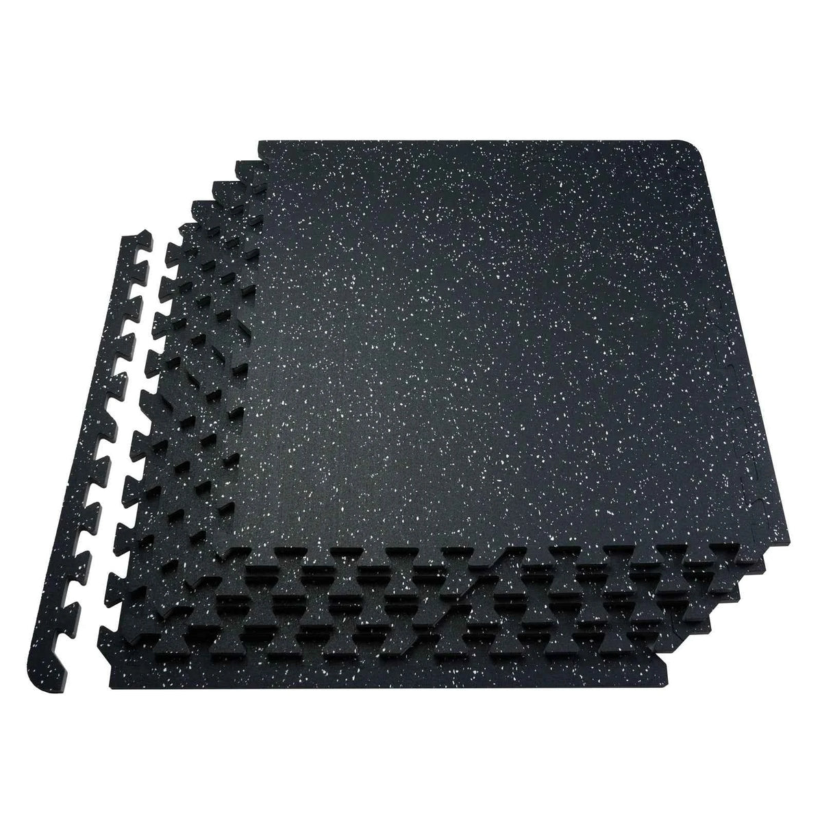 Succebuy 0.56 Inch 25 Tiles, Rubber Top with EVA Foam Thick Floor Mats -  24/48/100 sq. ft.  Coverage. Interlocking Puzzle