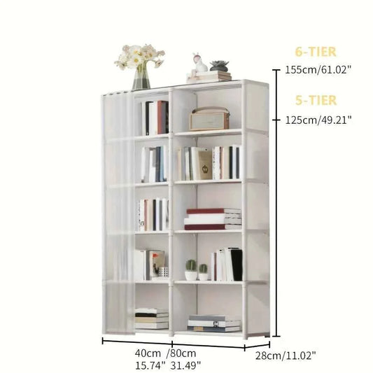 A Versatile 6-Tier Storage Shelf That Is Easy to Assemble, Measuring 15.75 Inches.