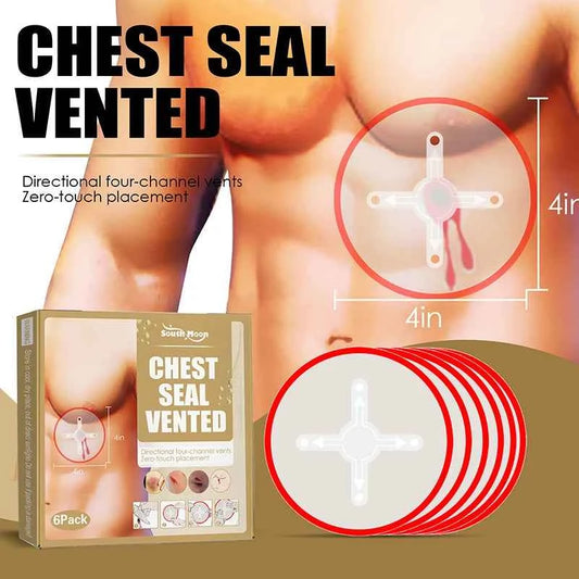 6Pcs Chest Seal Quick Useful Wound Emergency Dressing Bandag.e First Aid Kit Accessories With Vent trauma kit Supplies