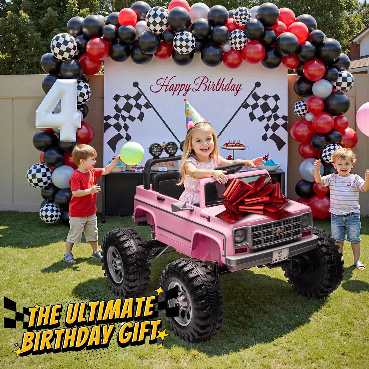 Licensed Chevrolet Cheyenne 24V Ride on Car. 4X200W Motor Remote Control. Decoration Streamer. 24 Volt Ride on Toys for Kids
