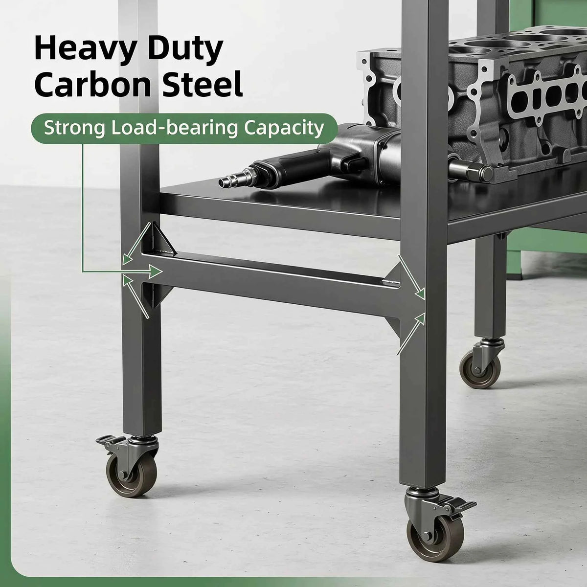 3-Tier Rolling Storage Cart with 2 Pull Out Mesh Baskets Carbon Steel Heavy Duty Utility Shelf. Easy Movement Fits Narrow Gaps