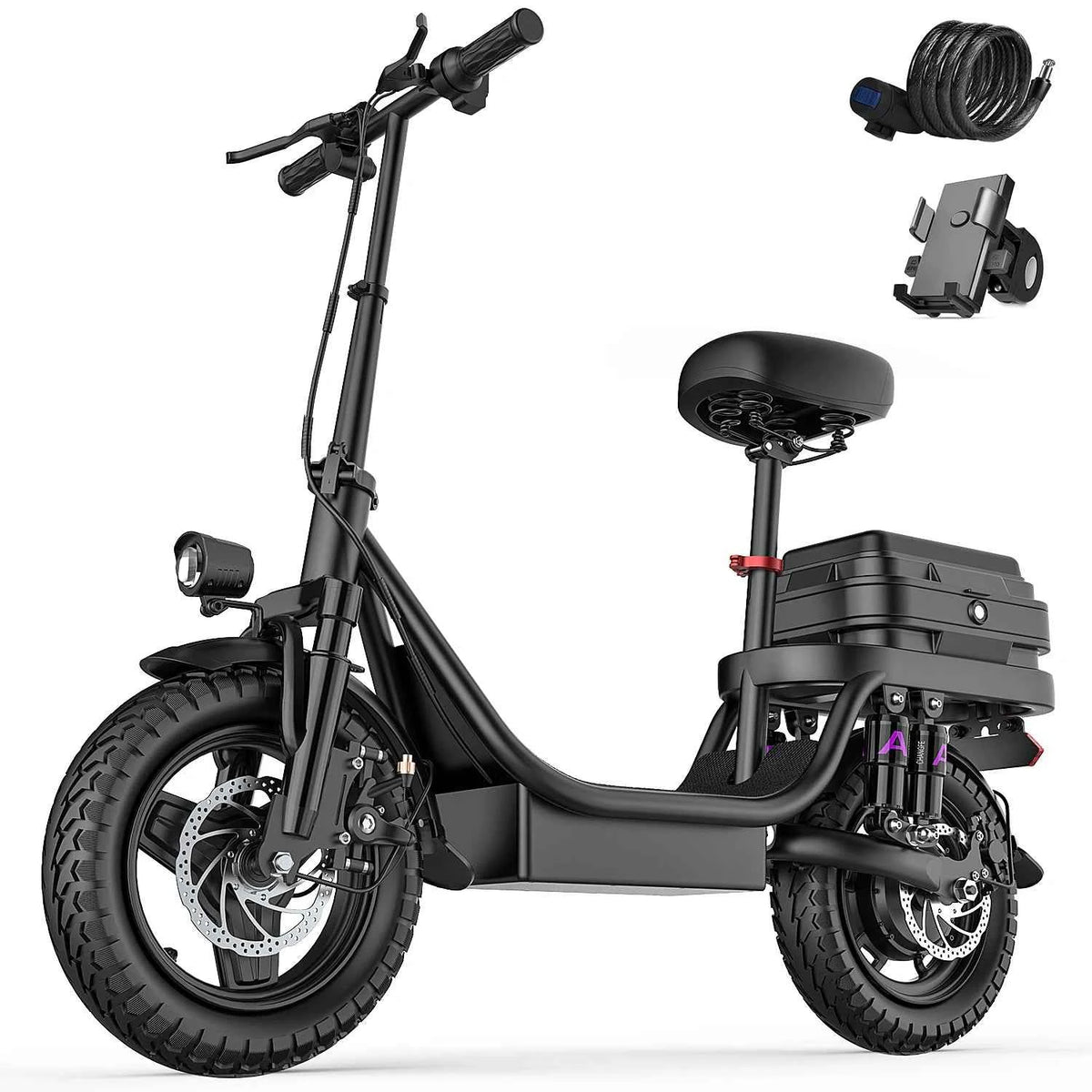 UPlee GQ8 Electric Bike For Adults, Folding Electric Bike, 500W Peak Motor, Scooter Electric Bike With 14" Tire, 48V, 15AH Battery