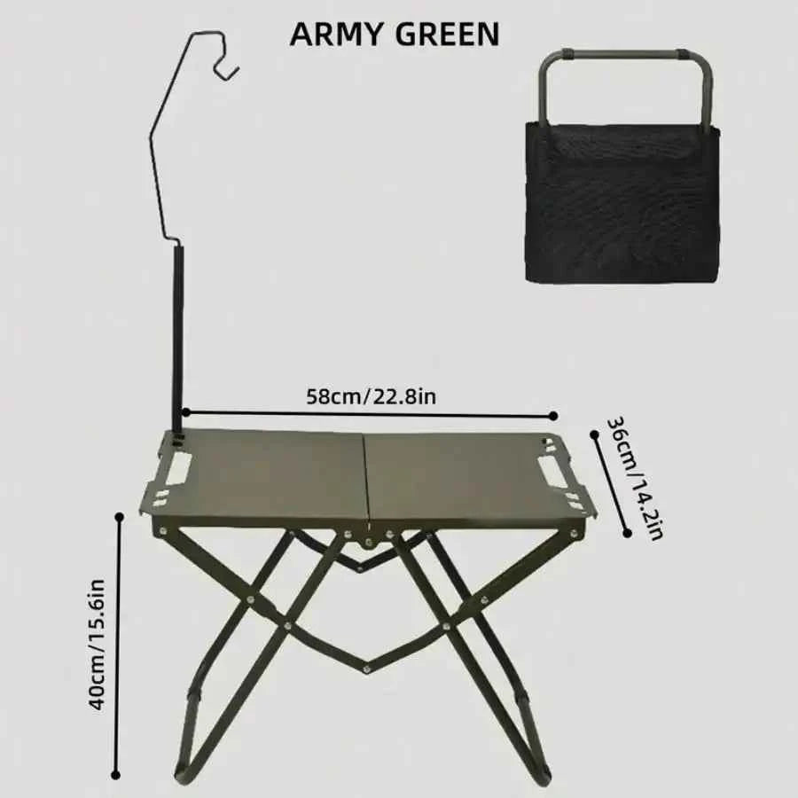 Portable Folding Lightweight Iron Table, Design Suitable For Camping, Parties, Hiking (Foldable),Outdoor Picnic Table ,Tool-Free Quick Setup